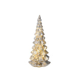 Lumineo BO Micro-Led Glass Tree with Steady Lights 32cm - Silver